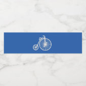 ヴィンテージホワイトサイクリングオンブルー ペットボトルラベル (シングルラベル)