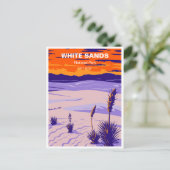 ヴィンテージホワイトサンズナショナルパークニューメキシコ ポストカード (スタンド正面)