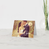 ヴィンテージホワイトスク結婚リプトの写真 サンキューカード (正面)