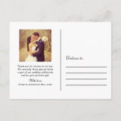 ヴィンテージホワイトスク結婚リプトの写真 ポストカード (裏面)