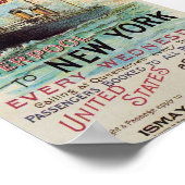 ヴィンテージホワイトスターライン旅行ポスター ポスター (角)