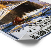 ヴィンテージホワイトスターライン旅行ポスター ポスター (角)