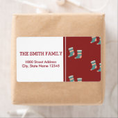 ヴィンテージホワイトスノーグリッタークリスマスツリーホリデー ラベル (インサイチュ)