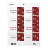 ヴィンテージホワイトスノーグリッタークリスマスツリーホリデー ラベル (フルシート)