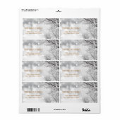 ヴィンテージホワイトスノーグリッタークリスマスツリーホリデー ラベル (フルシート)