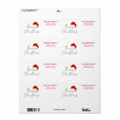 ヴィンテージホワイトスノーグリッタークリスマスホリデーラベル ラベル (フルシート)