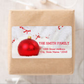 ヴィンテージホワイトスノーグリッタークリスマスホリデー ラベル (インサイチュ)