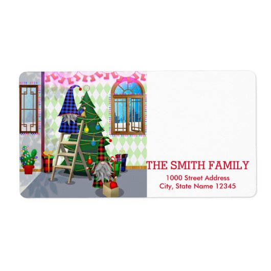 ヴィンテージホワイトスノーグリッタークリスマスホリデー ラベル (正面)