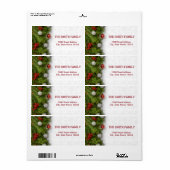 ヴィンテージホワイトスノーグリッタークリスマスボールホリデー ラベル (フルシート)