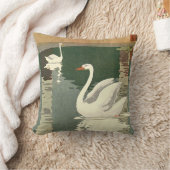 ヴィンテージホワイトスワンズキッズベッドルーム クッション (ブランケット)
