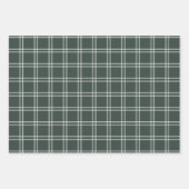 ヴィンテージホワイトチェックDogtoothミックスパターン ラッピングペーパーシート (正面3)