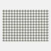 ヴィンテージホワイトチェックDogtoothミックスパターン ラッピングペーパーシート (正面)