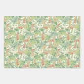 ヴィンテージホワイトデイジーイエロー蝶インガーデン ラッピングペーパーシート (正面2)