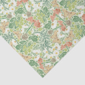 ヴィンテージホワイトデイジーイエロー蝶インガーデン 薄葉紙 (詳細)