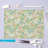 ヴィンテージホワイトデイジーイエロー蝶インガーデン 薄葉紙 (クラフト)