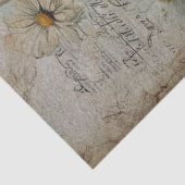 ヴィンテージホワイトデイジーデコページティッシュペーパー 薄葉紙 (詳細)