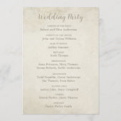 ヴィンテージホワイトデイジーフローラロマン結婚ティック プログラム (裏面)