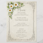 ヴィンテージホワイトデイジーフローラロマン結婚ティック メニュー (正面)