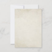 ヴィンテージホワイトデイジーフローラロマン結婚ティック 出欠カード (裏面)