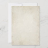 ヴィンテージホワイトデイジーフローラロマン結婚ティック 招待状 (裏面)