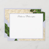 ヴィンテージホワイトハイドランジパーソナライズされたアノートカード 招待状 (正面/裏面)