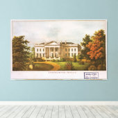 ヴィンテージホワイトハウスのアートワーク(1870) キャンバスプリント (インサイチュ (ウッドフロア))