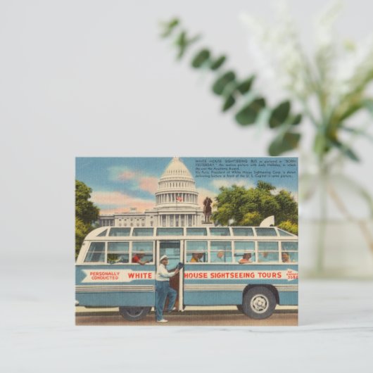 ヴィンテージホワイトハウスツアーワシントンD.C. ポストカード (スタンド正面)