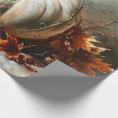 ヴィンテージホワイトパンプキ絵を描ンのデコパージュ ラッピングペーパー (角)