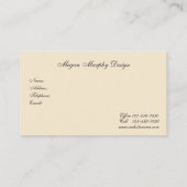 ヴィンテージホワイトピンクローズエレガントカントリフランスのー 名刺 (裏面)