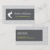 ヴィンテージホワイトピーコックロゴ – デザイナー、スタイリスト 名刺 (正面/裏面)