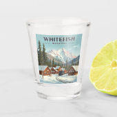 ヴィンテージホワイトフィッシュモンタナ ショットグラス (正面)