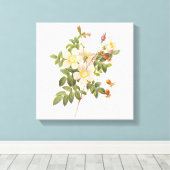 ヴィンテージホワイトフラワーズキャンバスプリントプリント キャンバスプリント (インサイチュ (ウッドフロア))