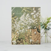 ヴィンテージホワイトフラワーパターンフローラスクラップブック (スタンド正面)