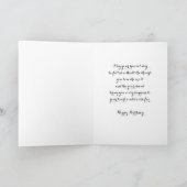 ヴィンテージホワイトフラワーママ誕生日 カード (内部)