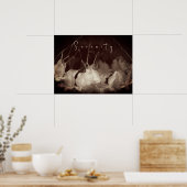 ヴィンテージホワイトフローラポスター ポスター (キッチン)