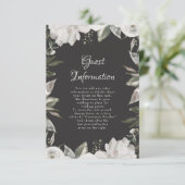 ヴィンテージホワイトフローラ結婚の情報 エンクロージャーカード (スタンド正面)