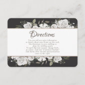 ヴィンテージホワイトフローラ結婚の指示 エンクロージャーカード (正面)