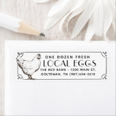 ヴィンテージホワイトヘンエッグカートン差出人住所ラベル ラベル (インサイチュ)
