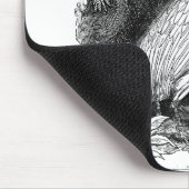 ヴィンテージホワイトペリカンアートプリントペンとインク マウスパッド (コーナー)