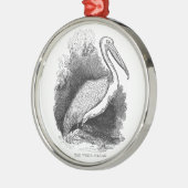 ヴィンテージホワイトペリカン メタルオーナメント (左)