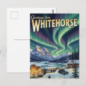 ヴィンテージホワイトホースユーコンカナダトラベル ポストカード (正面/裏面)