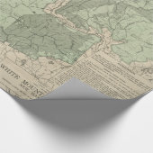 ヴィンテージホワイトマウンテンズニューハンプシャーの地図(1915年) ラッピングペーパー (コーナー)