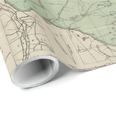 ヴィンテージホワイトマウンテンズニューハンプシャーの地図(1915年) ラッピングペーパー (ロールコーナー)