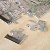 ヴィンテージホワイトマウンテン物理マップ(1872) ジグソーパズル (側面)