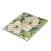 ヴィンテージホワイトマグノリア水彩フローラ タイル (側面)