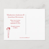 ヴィンテージホワイトメイソンのJarフローラ保存日付 案内ポストカード (裏面)