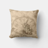 ヴィンテージホワイトラビットコラージュ装飾用クッション クッション (正面)