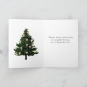 ヴィンテージホワイトラビットツリークリスマス シーズンカード (内部)