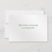 ヴィンテージホワイトリリーピンクローズブーケ サンキューカード (裏面)