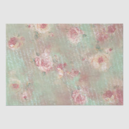 ヴィンテージホワイトレターシャビーシックデカッパージュティッシュ  薄葉紙